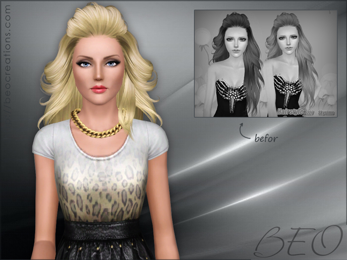 Modified Skysims hair 227 for The Sims 3 by BEO
